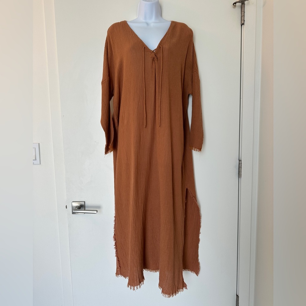 Zara Rust Maxi Kaftan Dress
